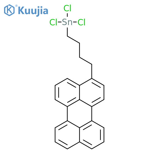 Stannane, trichloro[4-(3-perylenyl)butyl]- structure