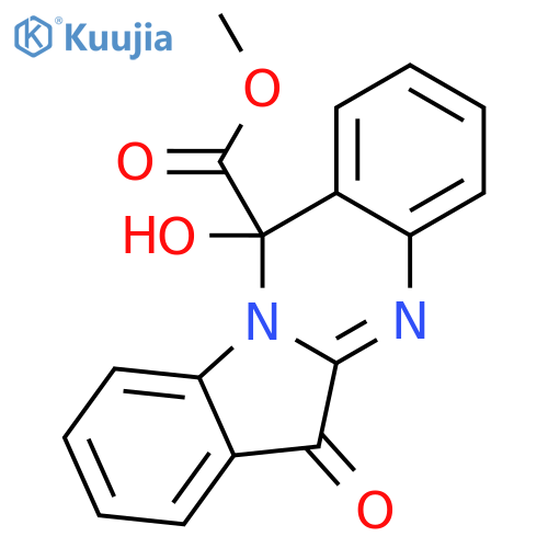 methyl 12-hydroxy-6-oxo-6,12-dihydroindolo[2,1-b]quinazoline-12-carboxylate structure