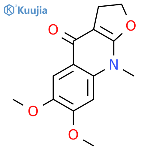 Furo[2,3-b]quinolin-4(9H)-one, 2,3-dihydro-6,7-dimethoxy-9-methyl- structure