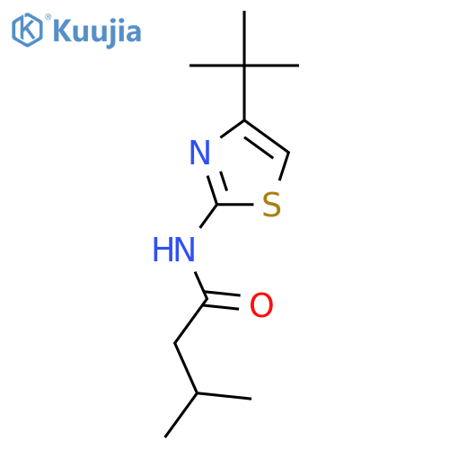 N-(4-tert-butyl-1,3-thiazol-2-yl)-3-methylbutanamide structure