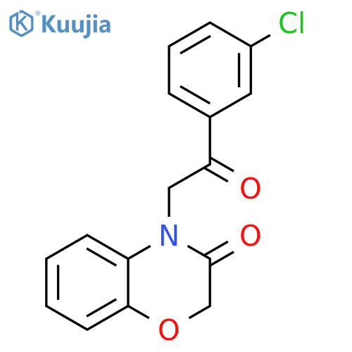 4-2-(3-chlorophenyl)-2-oxoethyl-3,4-dihydro-2H-1,4-benzoxazin-3-one structure