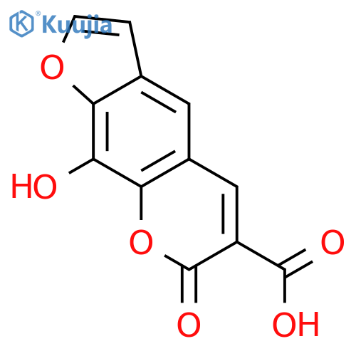 7H-Furo[3,2-g][1]benzopyran-6-carboxylic acid, 9-hydroxy-7-oxo- structure