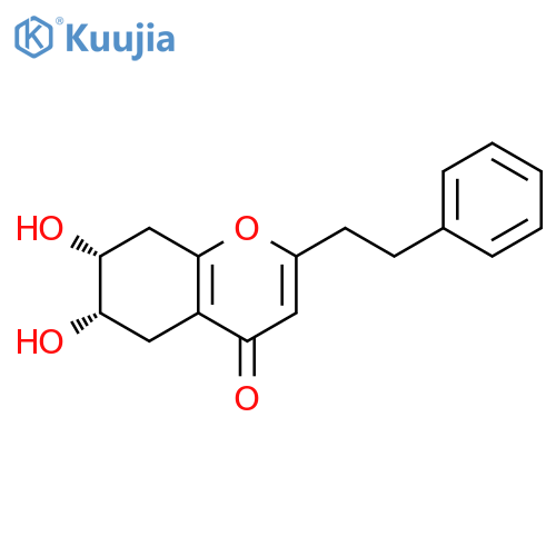 6,7-Dihydroxy-2-(2-phenylethyl)-5,6,7,8-tetrahydrochromone structure