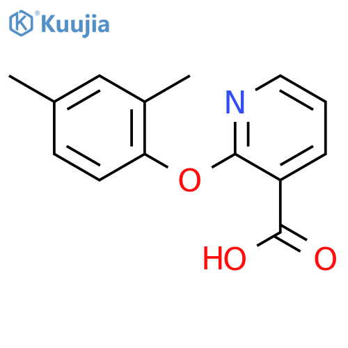 3-Pyridinecarboxylic acid, 2-(2,4-dimethylphenoxy)- structure