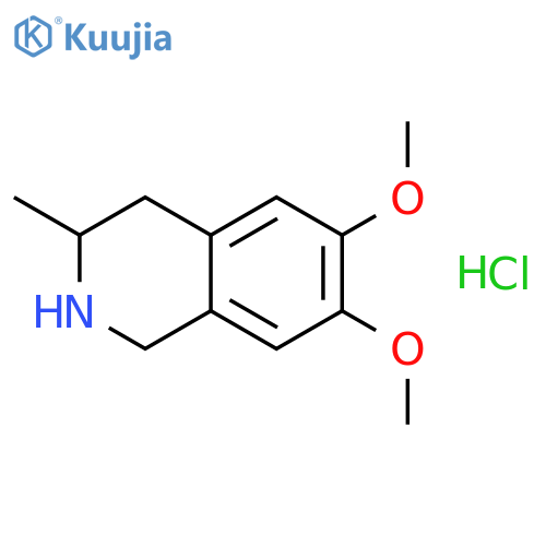 6,7-Dimethoxy-3-methyl-1,2,3,4-tetrahydroisoquinoline hydrochloride structure