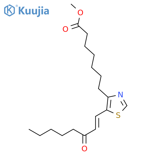 4-Thiazoleheptanoic acid, 5-(3-oxo-1-octenyl)-, methyl ester structure