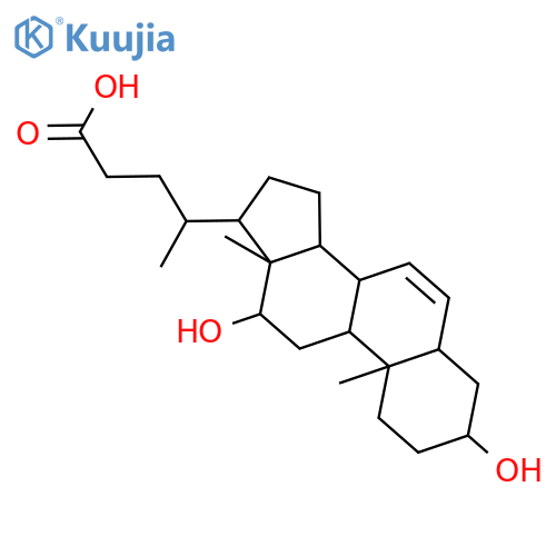 (3alpha,5beta,12alpha)-3,12-dihydroxychol-6-en-24-oic acid structure
