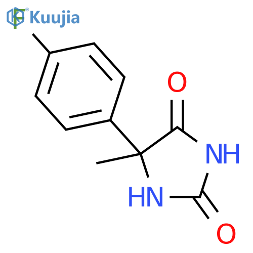 5-(4-FLUOROPHENYL)-5-METHYLIMIDAZOLIDINE-2,4-DIONE structure