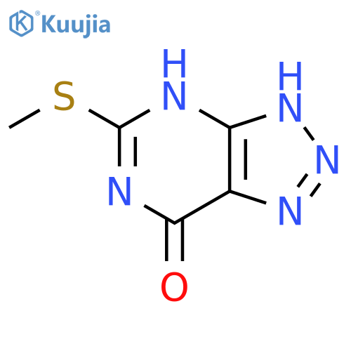 7H-1,2,3-Triazolo[4,5-d]pyrimidin-7-one, 1,4-dihydro-5-(methylthio)- structure