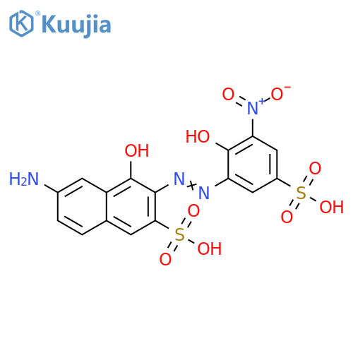 2-Naphthalenesulfonic acid,6-amino-4-hydroxy-3-[(2-hydroxy-3-nitro-5-sulfophenyl)azo]- structure