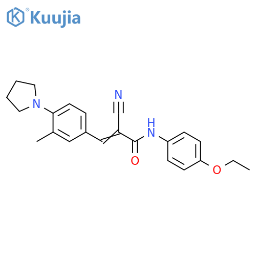(2Z)-2-cyano-N-(4-ethoxyphenyl)-3-[3-methyl-4-(pyrrolidin-1-yl)phenyl]prop-2-enamide structure