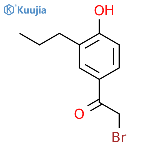 Ethanone, 2-bromo-1-(4-hydroxy-3-propylphenyl)- structure