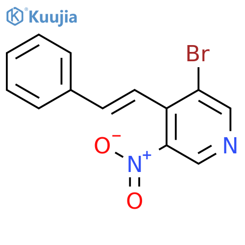 PYRIDINE, 3-BROMO-5-NITRO-4-[(1E)-2-PHENYLETHENYL]- structure