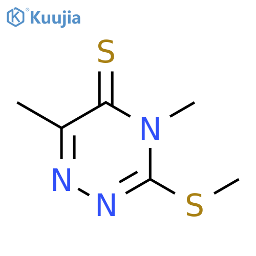 1,2,4-Triazine-5(4H)-thione, 4,6-dimethyl-3-(methylthio)- structure