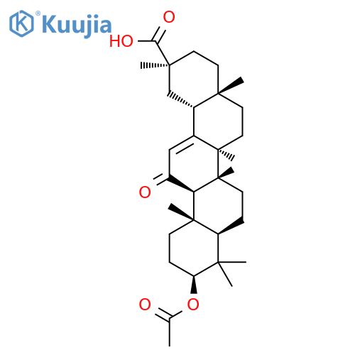 Olean-12-en-29-oicacid, 3-(acetyloxy)-11-oxo-, (3b,20b)- structure