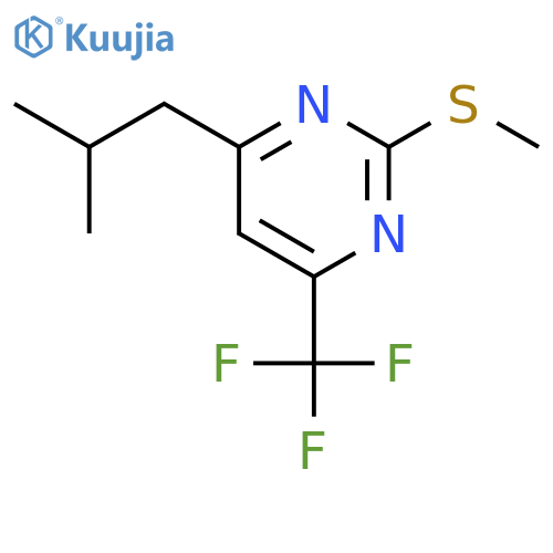 Pyrimidine, 4-(2-methylpropyl)-2-(methylthio)-6-(trifluoromethyl)- structure