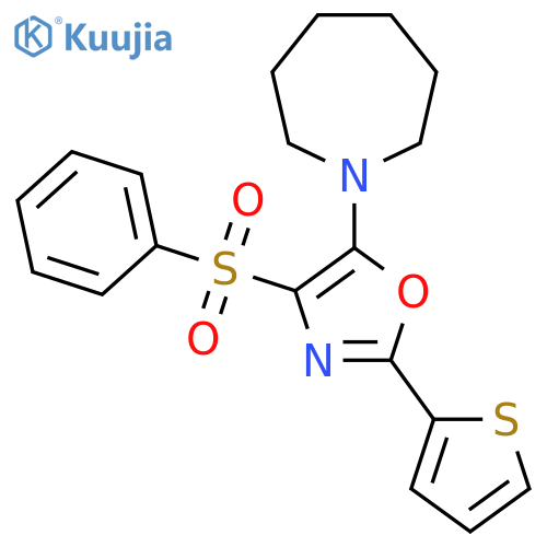1-4-(benzenesulfonyl)-2-(thiophen-2-yl)-1,3-oxazol-5-ylazepane structure