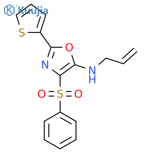 4-(benzenesulfonyl)-N-(prop-2-en-1-yl)-2-(thiophen-2-yl)-1,3-oxazol-5-amine structure