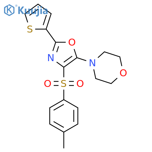 4-4-(4-methylbenzenesulfonyl)-2-(thiophen-2-yl)-1,3-oxazol-5-ylmorpholine structure
