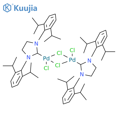 Dichloro-[1,3-bis(diisopropylphenyl)imidazoliden-2-ylidene]palladium(II) dimer structure