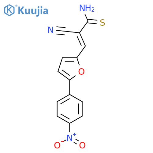 (E)-2-cyano-3-(5-(4-nitrophenyl)furan-2-yl)prop-2-enethioamide structure