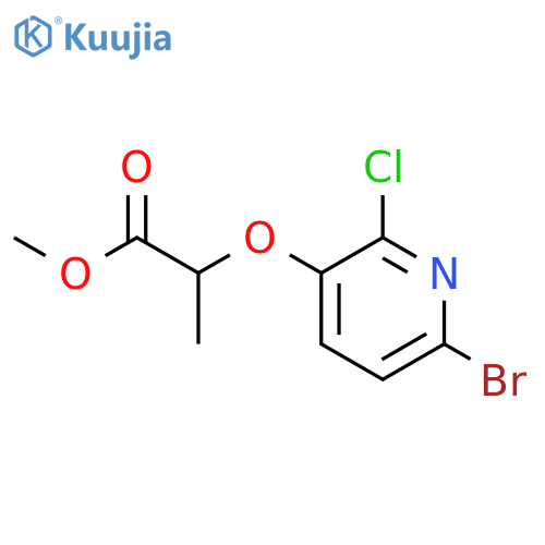 Propanoic acid, 2-[(6-bromo-2-chloro-3-pyridinyl)oxy]-, methyl ester structure