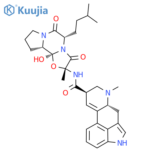 Ergotaman-3',6',18-trione, 12'-hydroxy-2'-methyl-5'-(3-methylbutyl)-, (5'α)- (9CI) structure