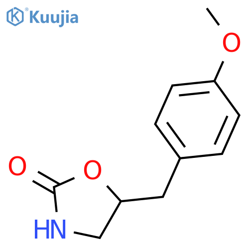 5-(4-methoxyphenyl)methyl-1,3-oxazolidin-2-one structure