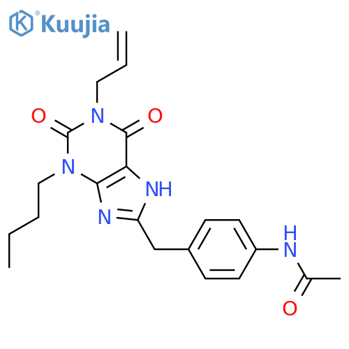 N-4-(1-Allyl-3-butyl-2,6-dioxo-2,3,6,7-tetrahydro-1H-purin-8-ylmethyl)phenylacetamide structure
