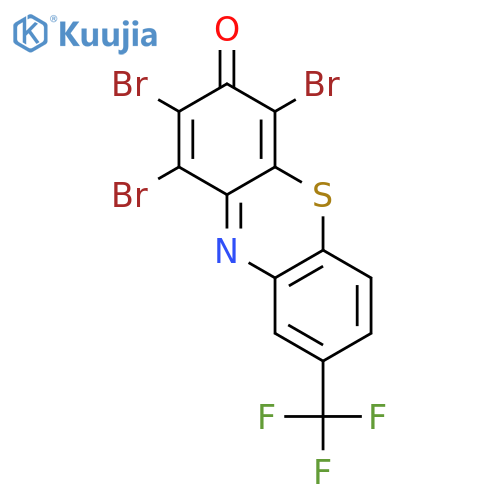 1,2,4-Tribromo-8-(trifluoromethyl)-3H-phenothiazin-3-one structure