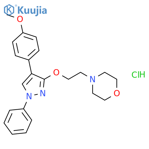 4-(2-{[4-(4-methoxyphenyl)-1-phenyl-1H-pyrazol-3-yl]oxy}ethyl)morpholine hydrochloride structure