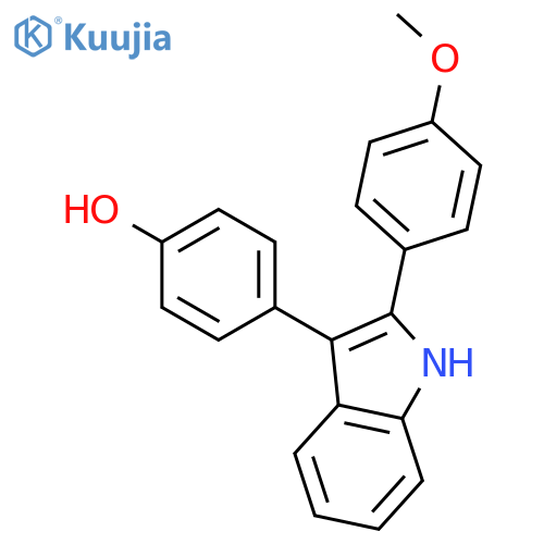 Phenol, 4-[2-(4-methoxyphenyl)-1H-indol-3-yl]- structure