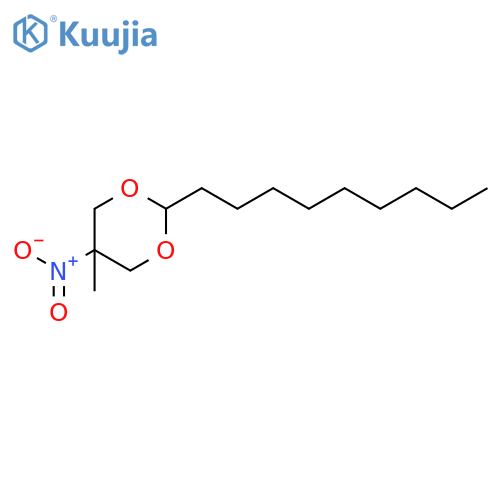 5-methyl-5-nitro-2-nonyl-1,3-dioxane structure