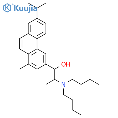 2-(dibutylamino)-1-(1-methyl-7-propan-2-ylphenanthren-3-yl)propan-1-ol;hydrochloride structure
