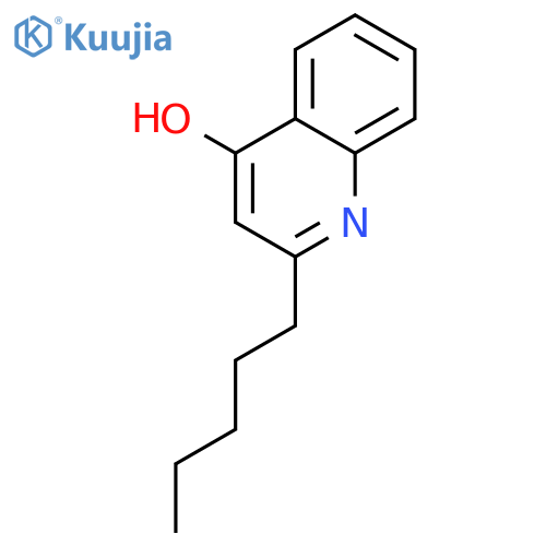 4-Quinolinol, 2-pentyl- structure