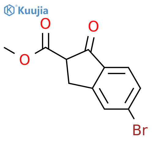 methyl 5-bromo-1-oxo-2,3-dihydro-1H-indene-2-carboxylate structure