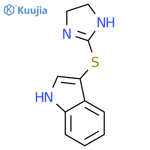 3-(4,5-dihydro-1H-imidazol-2-ylsulfanyl)-1H-indole structure
