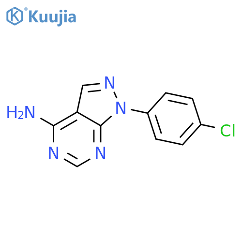1-(4-chlorophenyl)pyrazolo[3,4-d]pyrimidin-4-amine structure