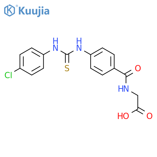Glycine, N-[4-[[[(4-chlorophenyl)amino]thioxomethyl]amino]benzoyl]- structure
