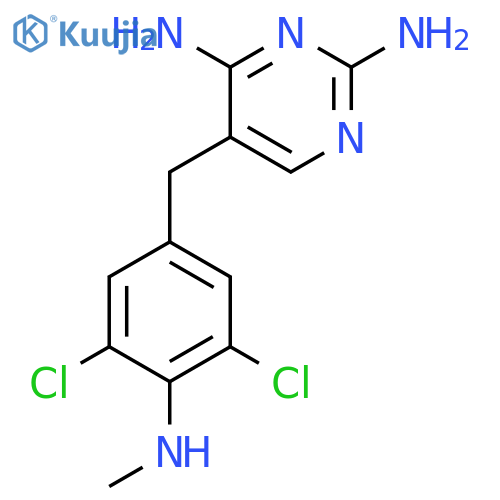 2,4-Pyrimidinediamine, 5-[[3,5-dichloro-4-(methylamino)phenyl]methyl]- structure