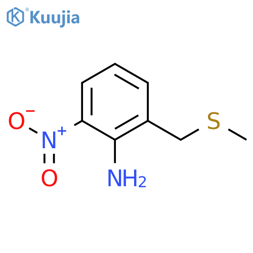 Benzenamine, 2-[(methylthio)methyl]-6-nitro- structure