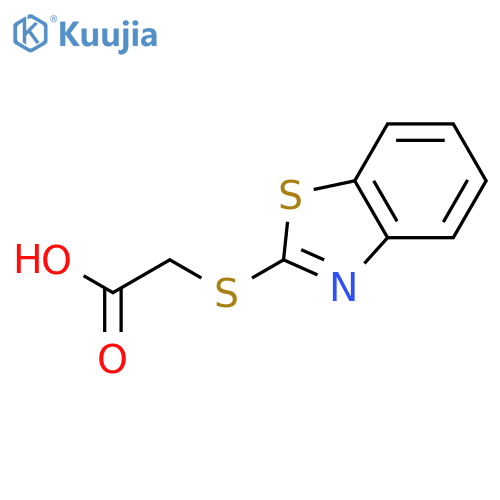 2-(1,3-benzothiazol-2-ylsulfanyl)acetic acid structure