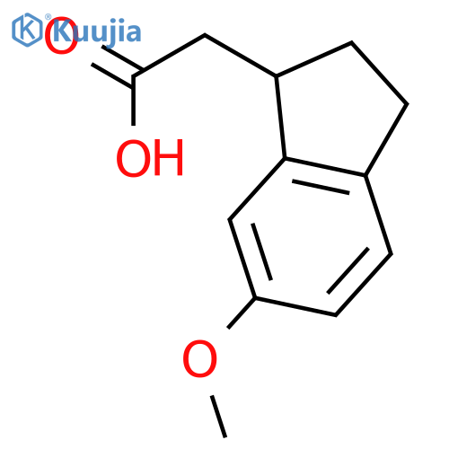 2-(6-methoxy-2,3-dihydro-1H-inden-1-yl)acetic Acid structure