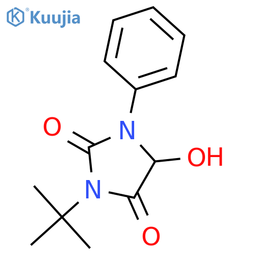 2,4-IMIDAZOLIDINEDIONE, 3-(1,1-DIMETHYLETHYL)-5-HYDROXY-1-PHENYL- structure