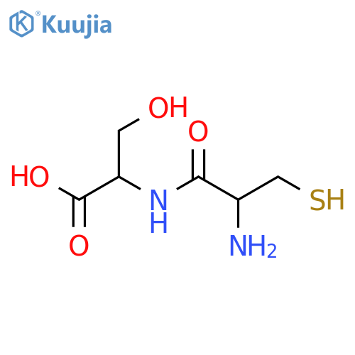 (2S)-2-(2R)-2-amino-3-sulfanylpropanamido-3-hydroxypropanoic acid structure