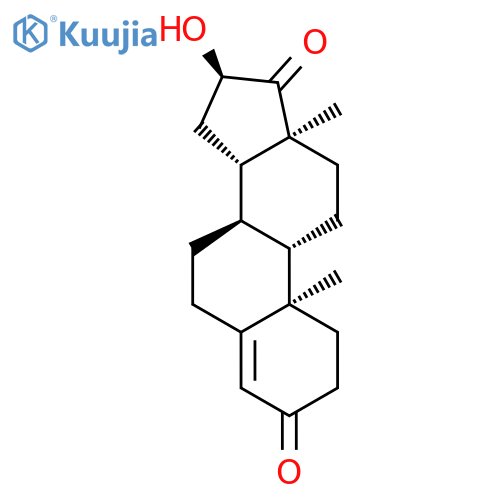 Androst-4-ene-3,17-dione,16-hydroxy-, (16a)- structure
