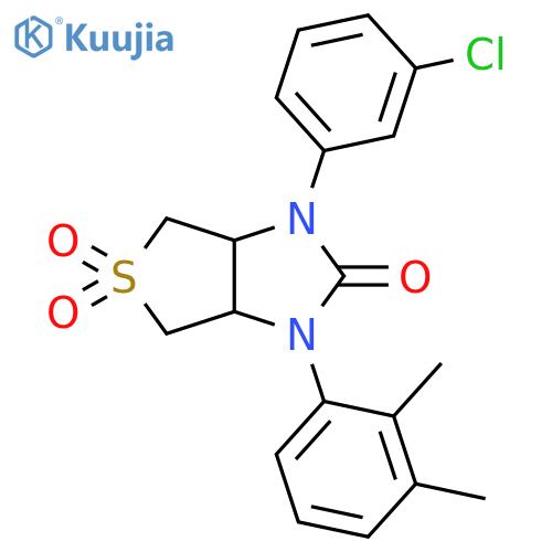 1-(3-chlorophenyl)-3-(2,3-dimethylphenyl)-hexahydro-1H-5lambda6-thieno3,4-dimidazole-2,5,5-trione structure
