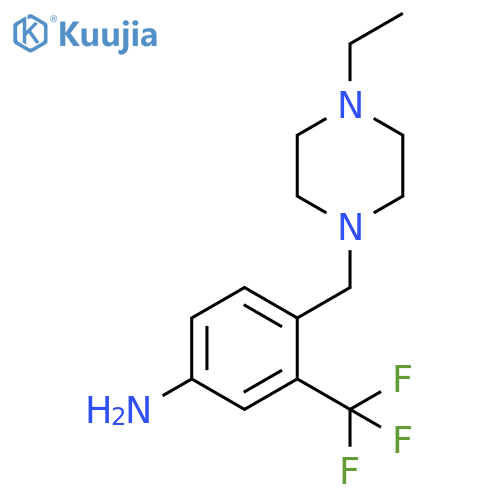 4-[(4-ethylpiperazin-1-yl)methyl]-3-(trifluoromethyl)aniline structure