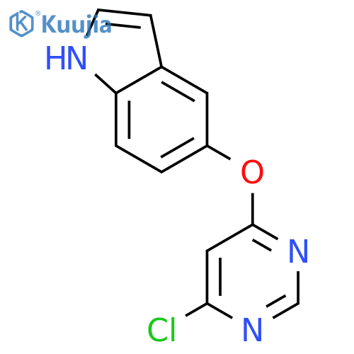 5-((6-Chloropyrimidin-4-yl)oxy)-1H-indole structure