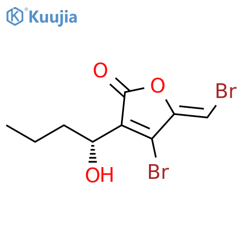 2(5H)-Furanone,4-bromo-5-(bromomethylene)-3-[(1R)-1-hydroxybutyl]-, (5Z)- structure